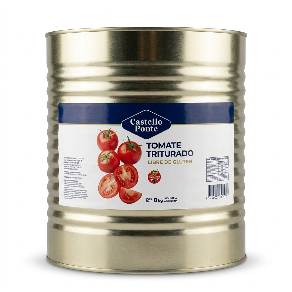 Tomate Triturado Castello Ponte Libre de Gluten 8kg
